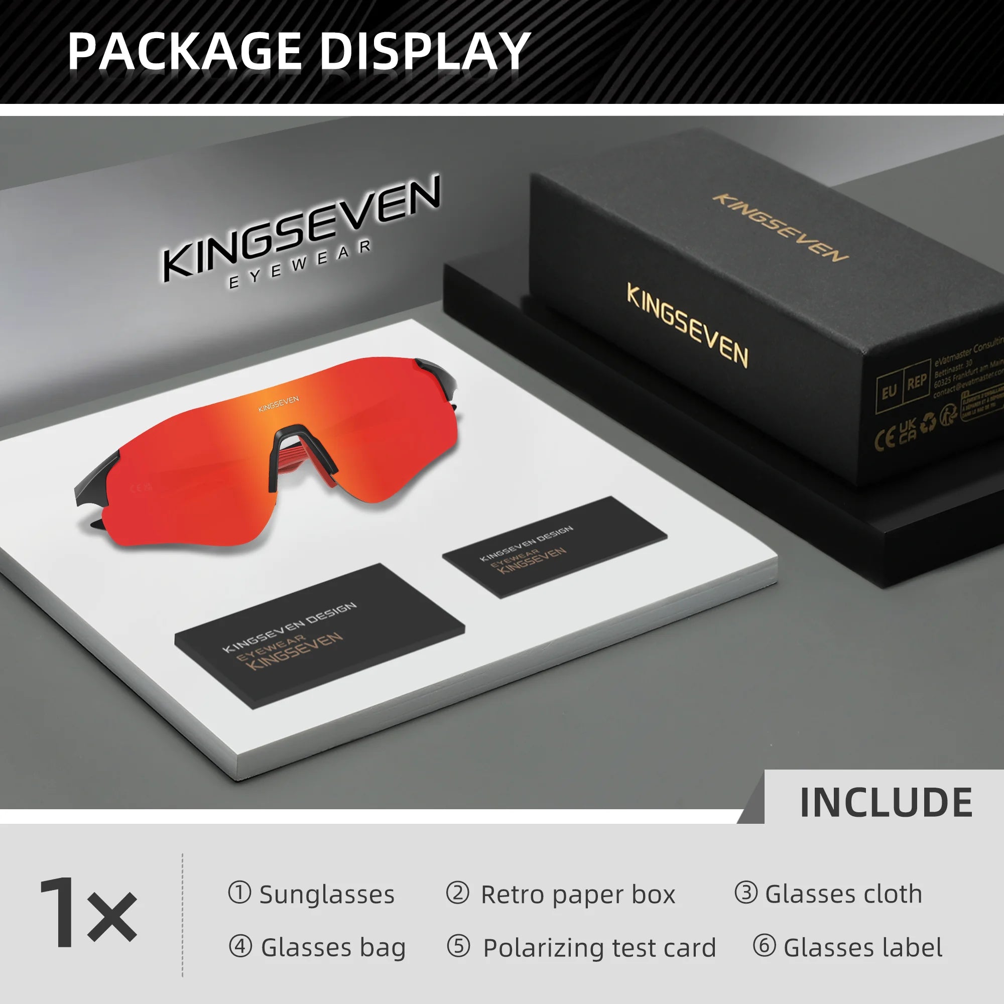 KINGSEVEN 2025 Cycling Sunglasses UV400 Polarized