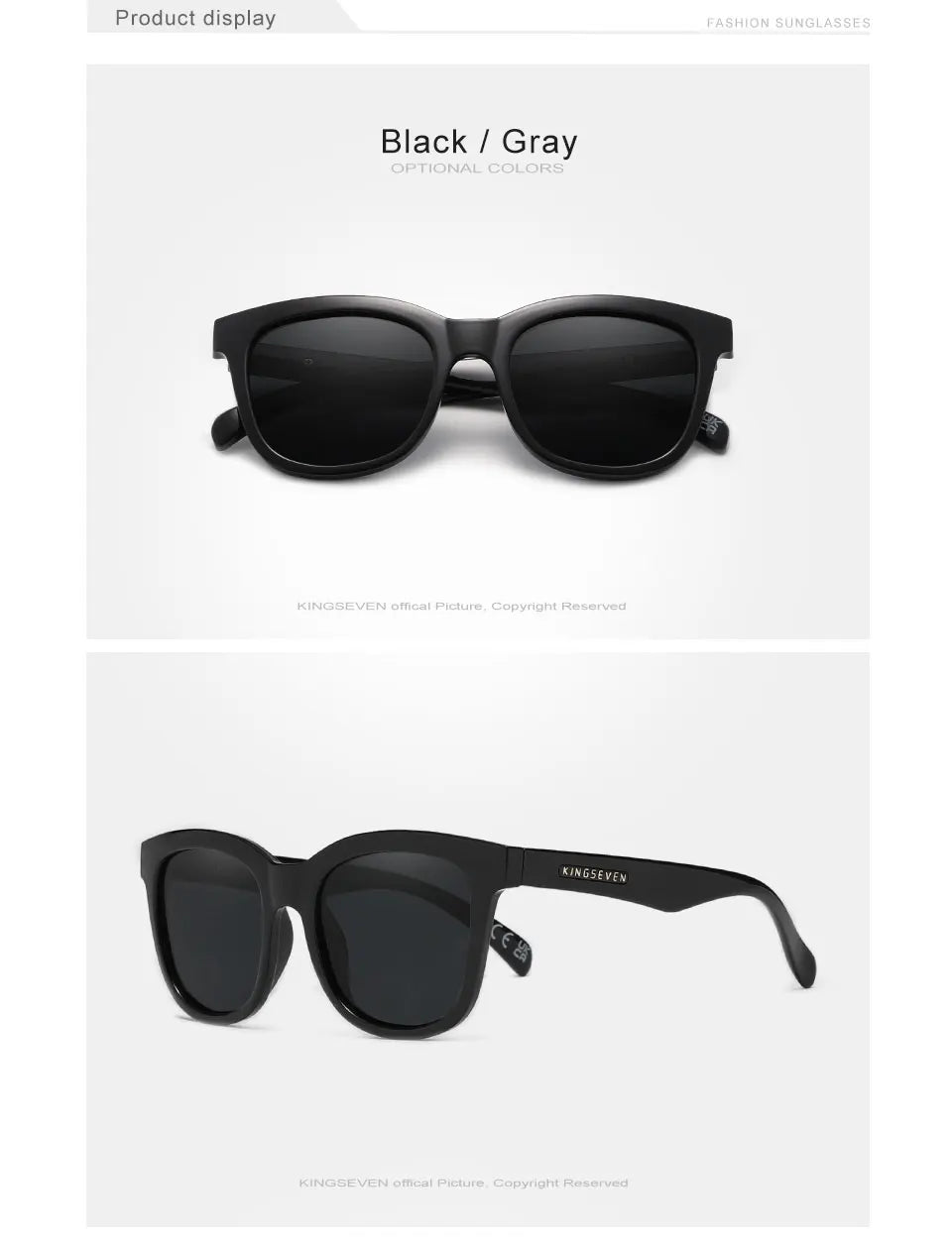 KINGSEVEN Trendy Casual Sunglasses Men Women Full Frame Driving Glasses Polarized UV400 Fashion Vintage Classic Eyewear