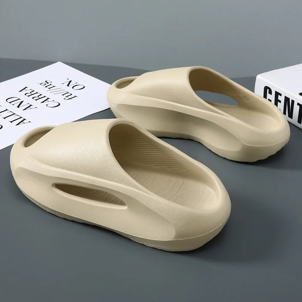 Kidmi Fashion Men Slippers Thick Sole Arch Support Slides Summer Outdoor Beach Slippers Men's Sneaker Casual Home Soft Slippers
