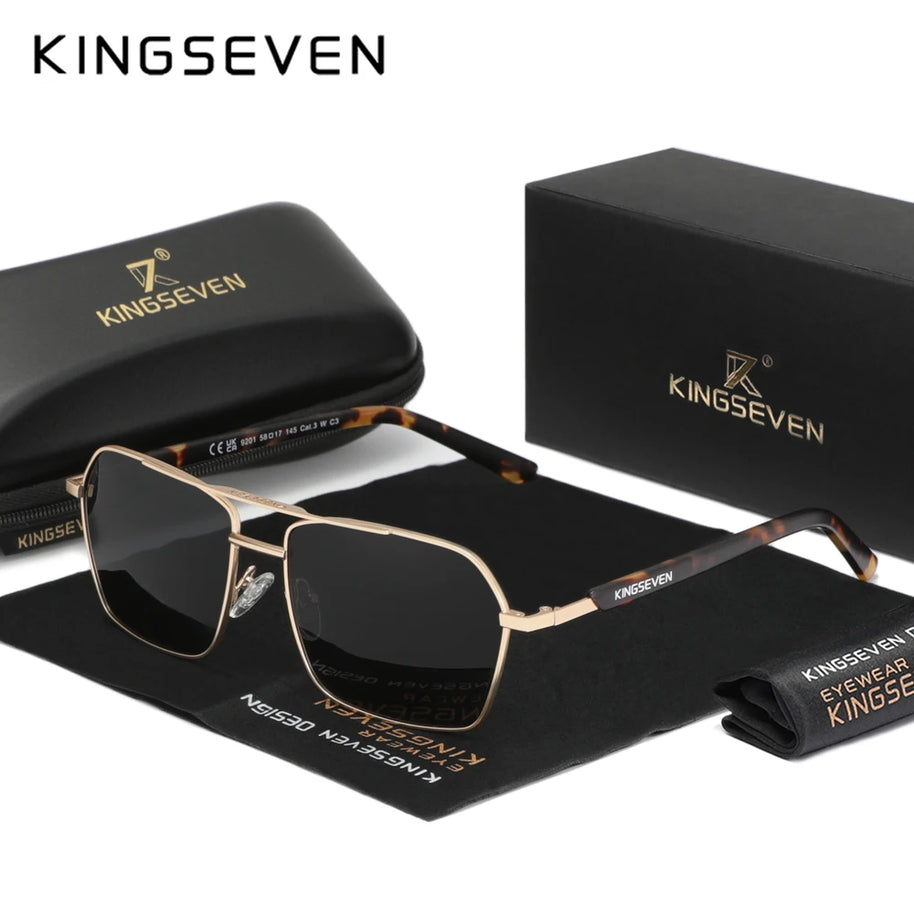 KINGSEVEN Polarized Sunglassesfor Men Sunscreen Glasses High Quality Outdoor Driving Eyewear Anti-Glare Mirror Lens