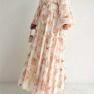Muslim Women Dresses Flower Print Abaya Sashes Eid Ramadan Morocco Vestidos Dubai Jalabiya Kaftan Islam Arab Long Robe Abayas
