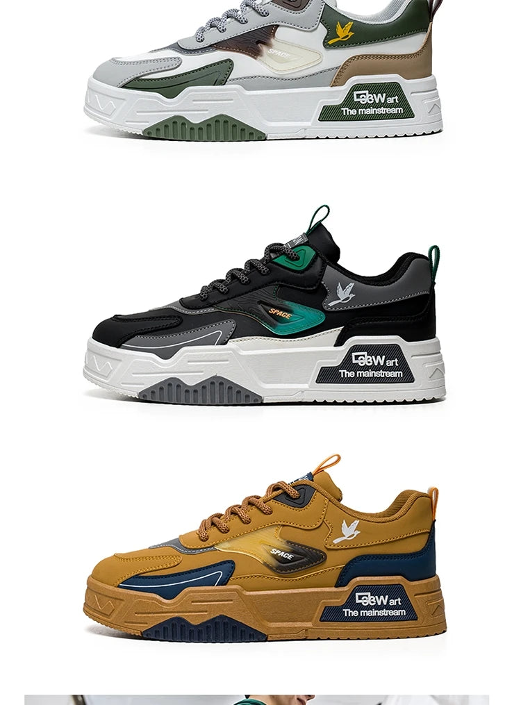 Men's Casual Shoes Soft Sole Breathable Leather Shoes Comfort Trainer Running Jogging Shoes Lightweight Walking Sneakers Male
