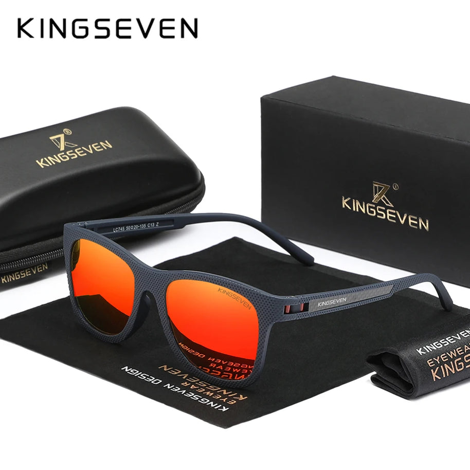 KINGSEVEN Polarized UV400 Sunglasses Men Women Round Glasses Outdoor Driving Fishing Male Femle Causal Eye Protection Eyewear