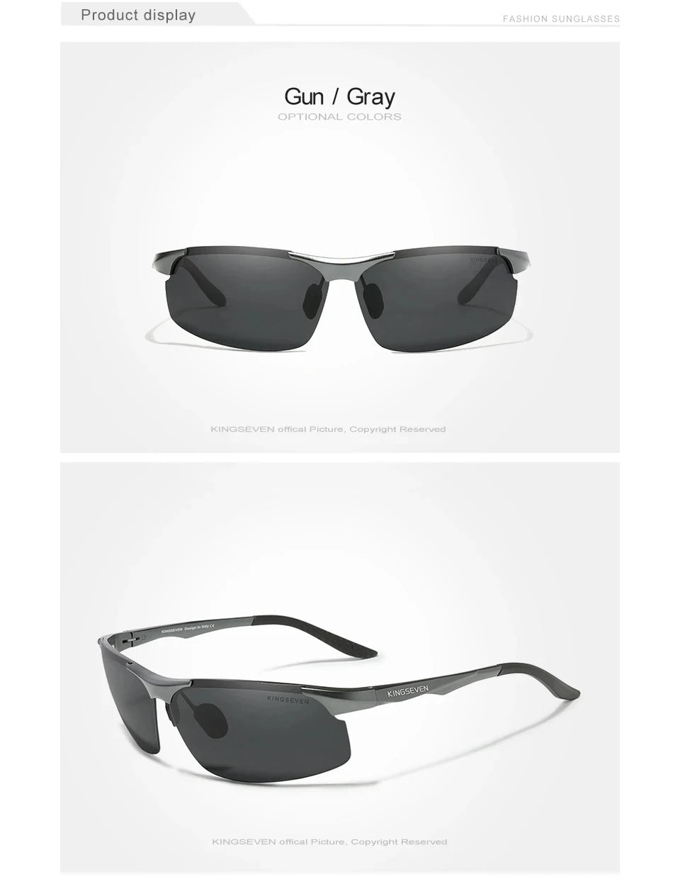 KINGSEVEN Aluminum Sunglasses For Men Driving Mirror Lens UV400 Polarized Glasses Cycling Sports Use High Quality Eyewear