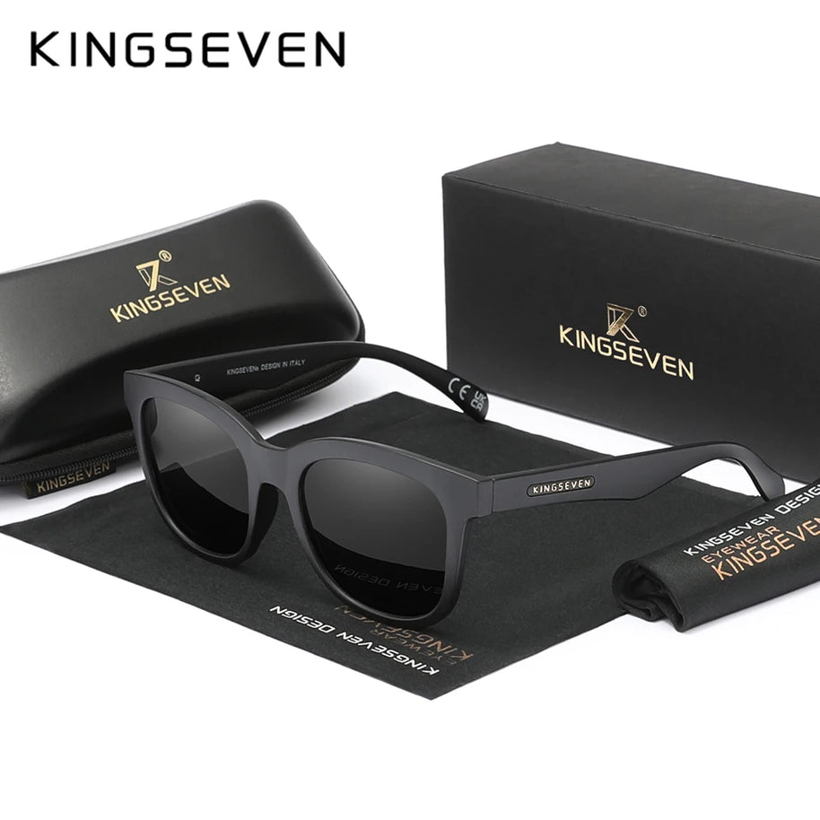 KINGSEVEN Trendy Casual Sunglasses Men Women Full Frame Driving Glasses Polarized UV400 Fashion Vintage Classic Eyewear