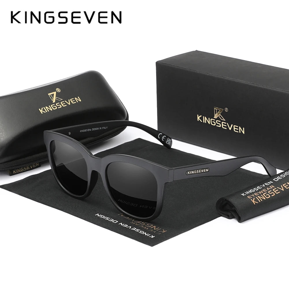 KINGSEVEN Trendy Casual Sunglasses Men Women Full Frame Driving Glasses Polarized UV400 Fashion Vintage Classic Eyewear