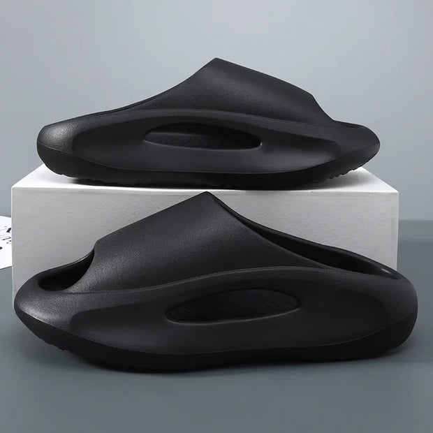 Kidmi Fashion Men Slippers Thick Sole Arch Support Slides Summer Outdoor Beach Slippers Men's Sneaker Casual Home Soft Slippers