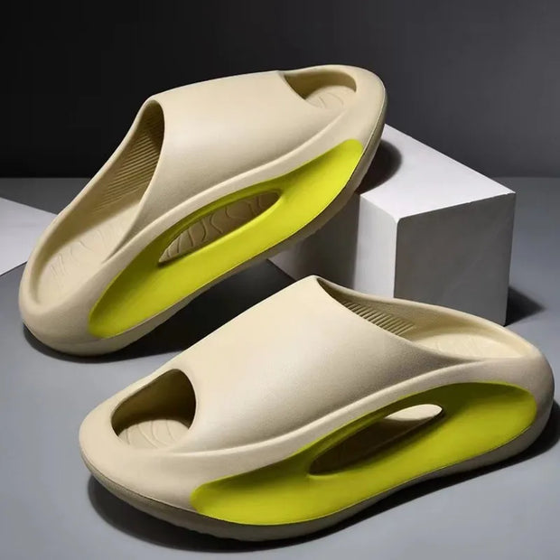 Kidmi Fashion Men Slippers Thick Sole Arch Support Slides Summer Outdoor Beach Slippers Men's Sneaker Casual Home Soft Slippers