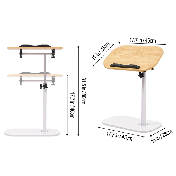【Lifeideas】Height Adjustable C-Shape Overbed Table Home side table bedside rack liftable coffee table sofa side table small ta