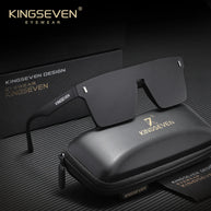 KINGSEVEN New Fashion Sunglasses Men Women Anti-Glare Rimeless Square Large Frame Polarized UV400 Outdoor Diving Eyeglasses