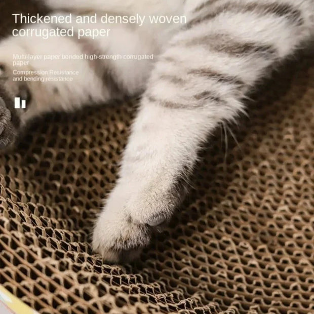 Cat Scratching Board Protect Furniture Grinding Claw Toys Oval Corrugated Paper Wear-resistant Cat Nest Cat Accessories
