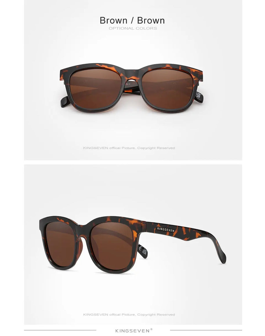 KINGSEVEN Trendy Casual Sunglasses Men Women Full Frame Driving Glasses Polarized UV400 Fashion Vintage Classic Eyewear
