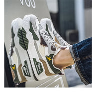 Men's Casual Shoes Soft Sole Breathable Leather Shoes Comfort Trainer Running Jogging Shoes Lightweight Walking Sneakers Male