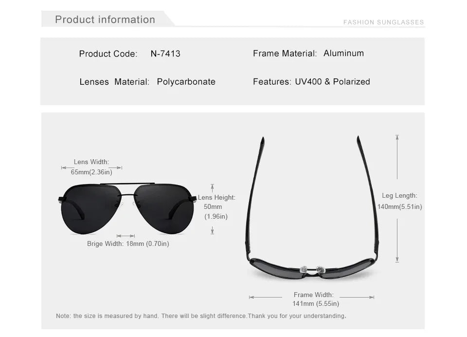KINGSEVEN Fashion Pilot Rimless Sunglasses Men Classical UV400 Polarized Large Frame Glasses Casual Driving Outdoor Eyewear