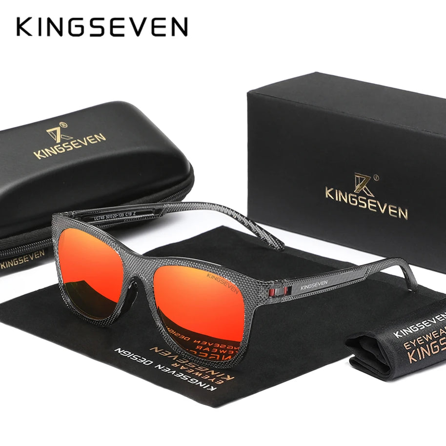 KINGSEVEN Polarized UV400 Sunglasses Men Women Round Glasses Outdoor Driving Fishing Male Femle Causal Eye Protection Eyewear