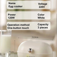 Egg Cooker Portable Low Power Student Dormitory Mini Breakfast Machine Automatic Power Off Electric Steamer Kitchen Tool 120W
