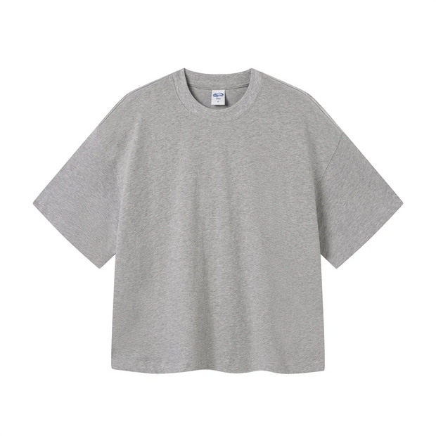 ZODF New Men Summer Boxy 275gsm Cotton T-Shirts Retro Unisex Oversized Short Version Basic T Shirt Brand Tees HY1070
