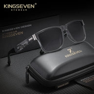 KINGSEVEN Luxury Sunglasses Men Women Travel Driving Square Frame Anti-Glare TR90 Polarized UV400 Trendy Male Fishing Eyewear