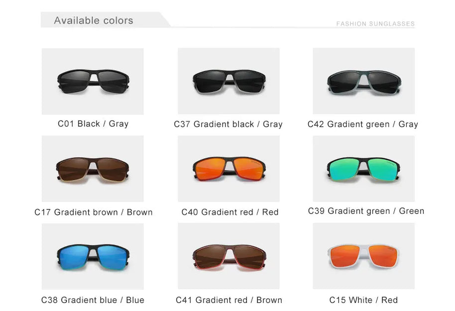 KINGSEVEN Gradation Design Sunglasses For Men Women HD Polarized UV400 Glasses Driving High Quality Anti-slip Sports Eyewear