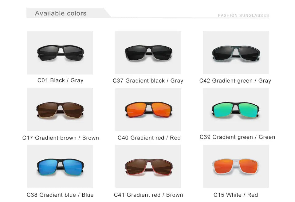 KINGSEVEN Gradation Design Sunglasses For Men Women HD Polarized UV400 Glasses Driving High Quality Anti-slip Sports Eyewear