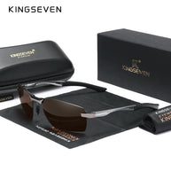 KINGSEVEN 2024 New Men's Polarized Sunglasses Aluminum Frame UV400 Sun Glasses Male Eyewear Driving Glasses