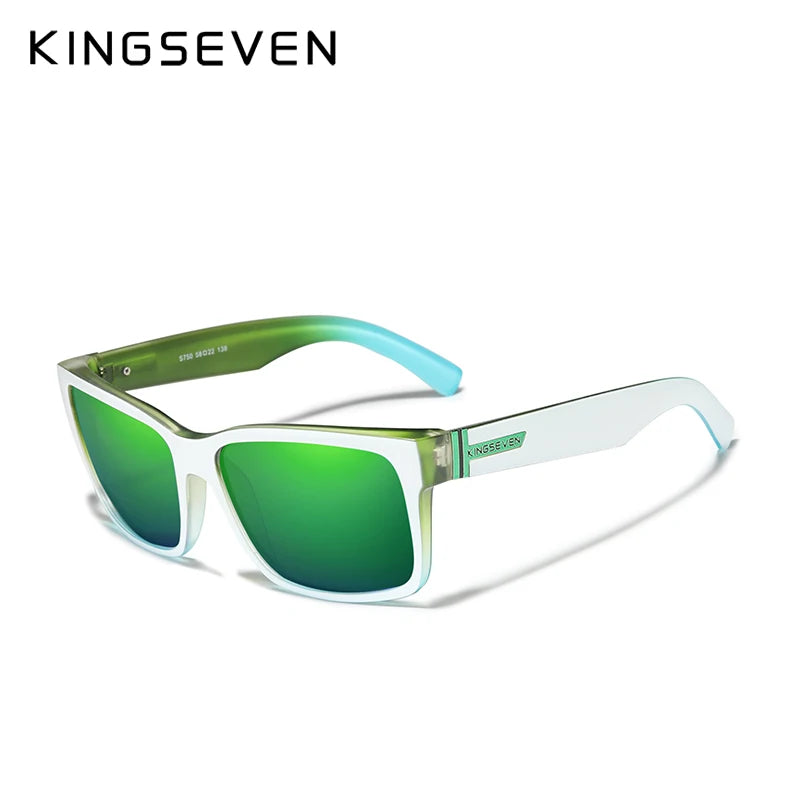 KINGSEVEN Polarized Men's Sunglasses Sports Goggle Mirror UV400 Lens Male Sun Glasses Women Eyewear Protection TR90 Full Farme