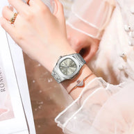 POEDAGAR Top Original Watch For Woman Luminous Date Week Square Ladies Watch Stainless Steel Quartz Women's Watches Female Reloj