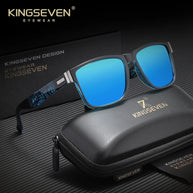 KINGSEVEN Luxury Sunglasses Men Women Travel Driving Square Frame Anti-Glare TR90 Polarized UV400 Trendy Male Fishing Eyewear