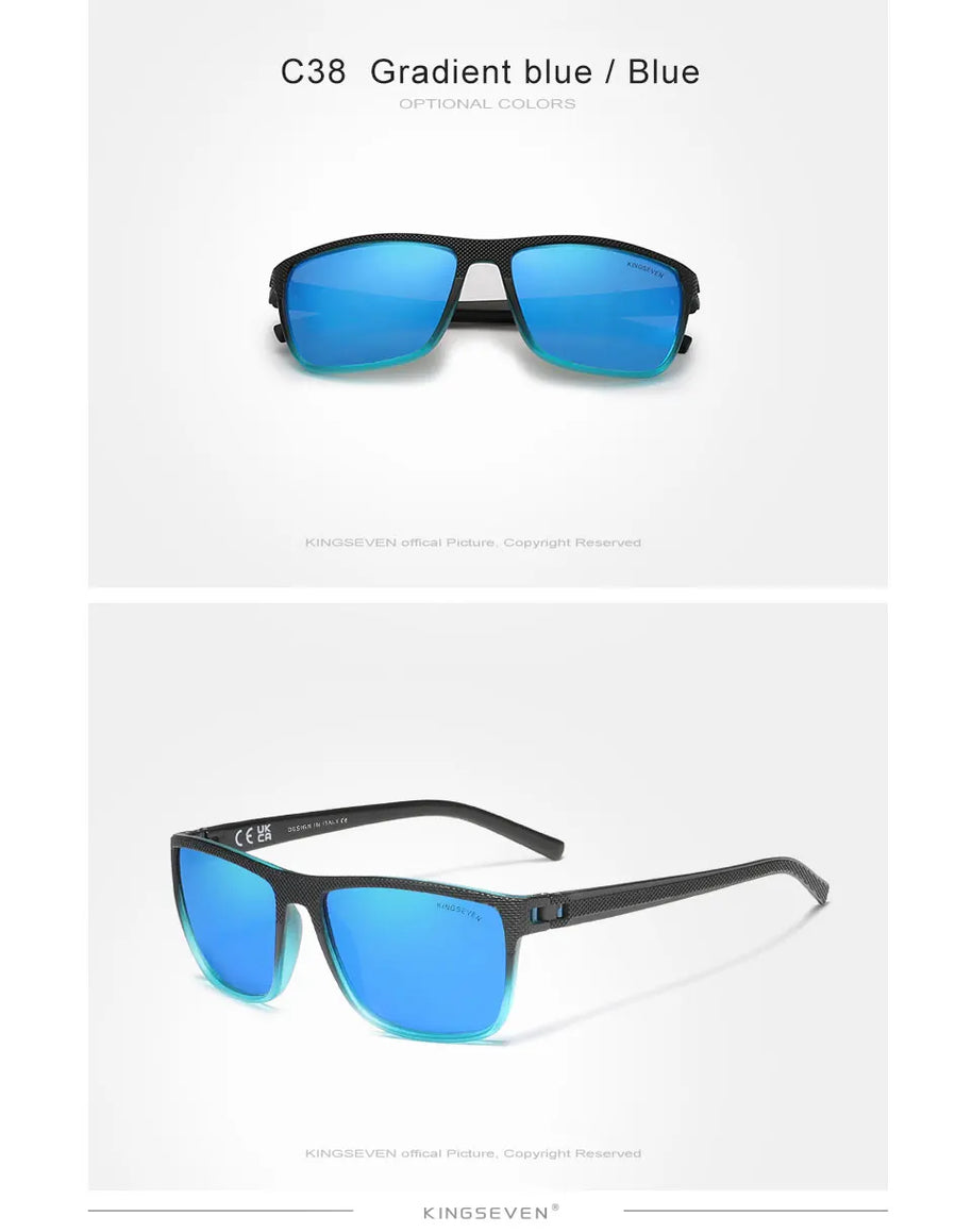 KINGSEVEN Gradation Design Sunglasses For Men Women HD Polarized UV400 Glasses Driving High Quality Anti-slip Sports Eyewear