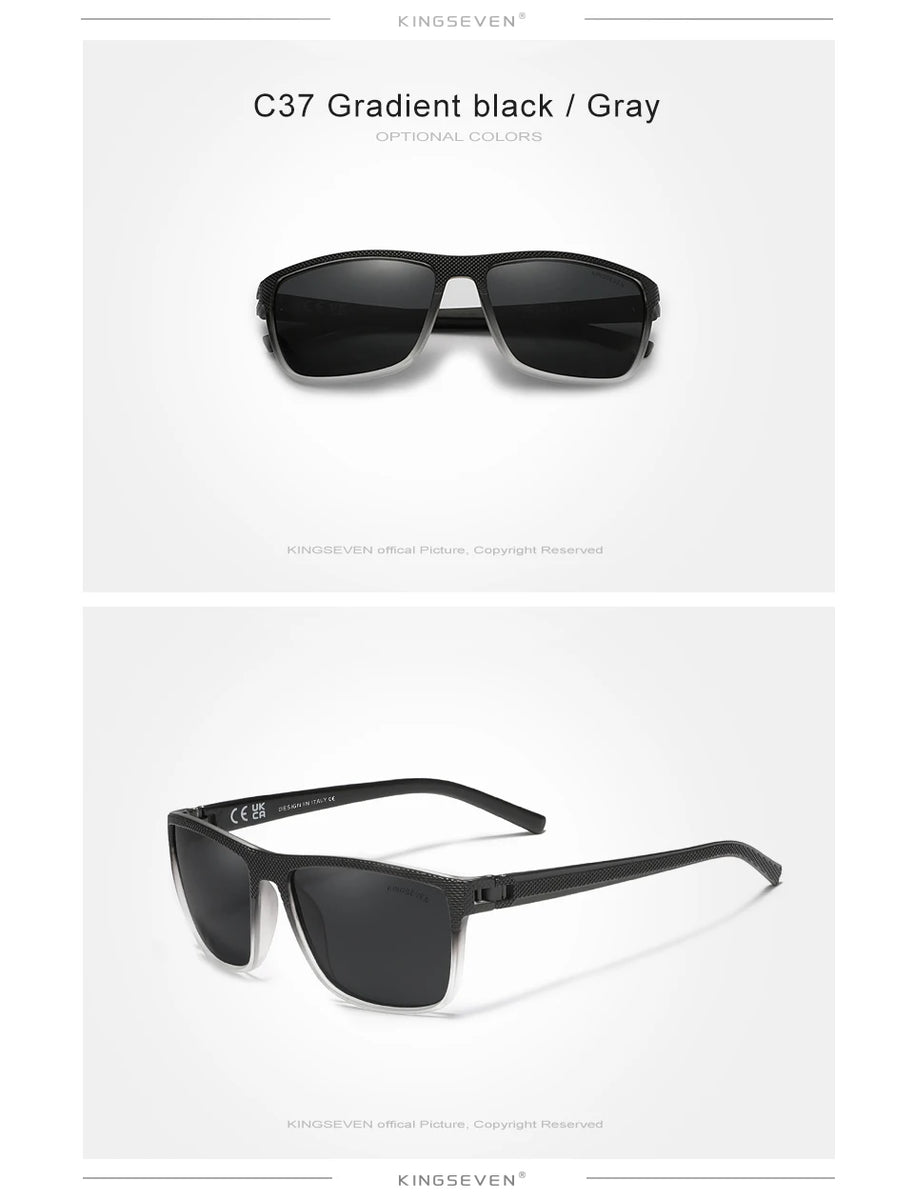 KINGSEVEN Gradation Design Sunglasses For Men Women HD Polarized UV400 Glasses Driving High Quality Anti-slip Sports Eyewear
