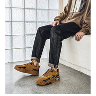 Men's Casual Shoes Soft Sole Breathable Leather Shoes Comfort Trainer Running Jogging Shoes Lightweight Walking Sneakers Male