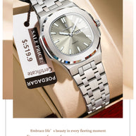 POEDAGAR Top Original Watch For Woman Luminous Date Week Square Ladies Watch Stainless Steel Quartz Women's Watches Female Reloj