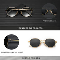 KINGSEVEN Brand Designer Sunglasses Alloy Round Frame Polarized UV400 Women Men Fashion Glassses Classic Anti-glare Eyewear