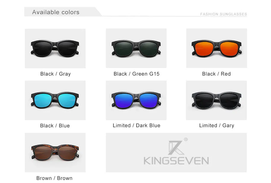 KINGSEVEN Trendy Casual Sunglasses Men Women Full Frame Driving Glasses Polarized UV400 Fashion Vintage Classic Eyewear