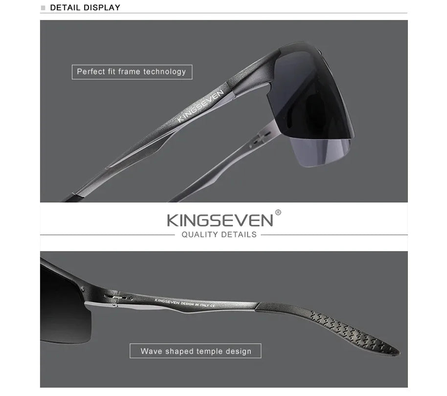 KINGSEVEN Sports Cycling Sunglasses Men Polarized UV400 Driving Glasses Photochromic Anti-Glare Outdoor Riding Vacation Eyewear