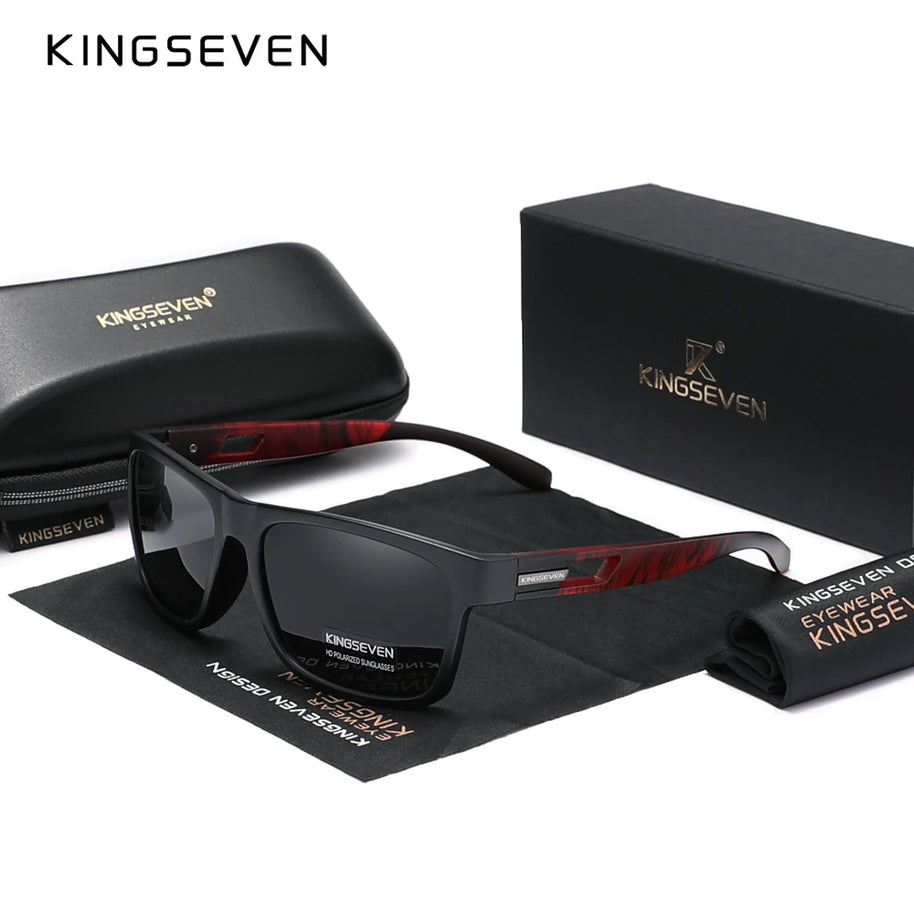 KINGSEVEN 2024 Brand Design Men's Glasses Square Retro TR90 Polarized Sunglasses Women UV Lens Fashion Outdoor Sports Eyewear