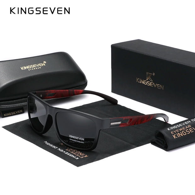 KINGSEVEN 2024 Brand Design Men's Glasses Square Retro TR90 Polarized Sunglasses Women UV Lens Fashion Outdoor Sports Eyewear