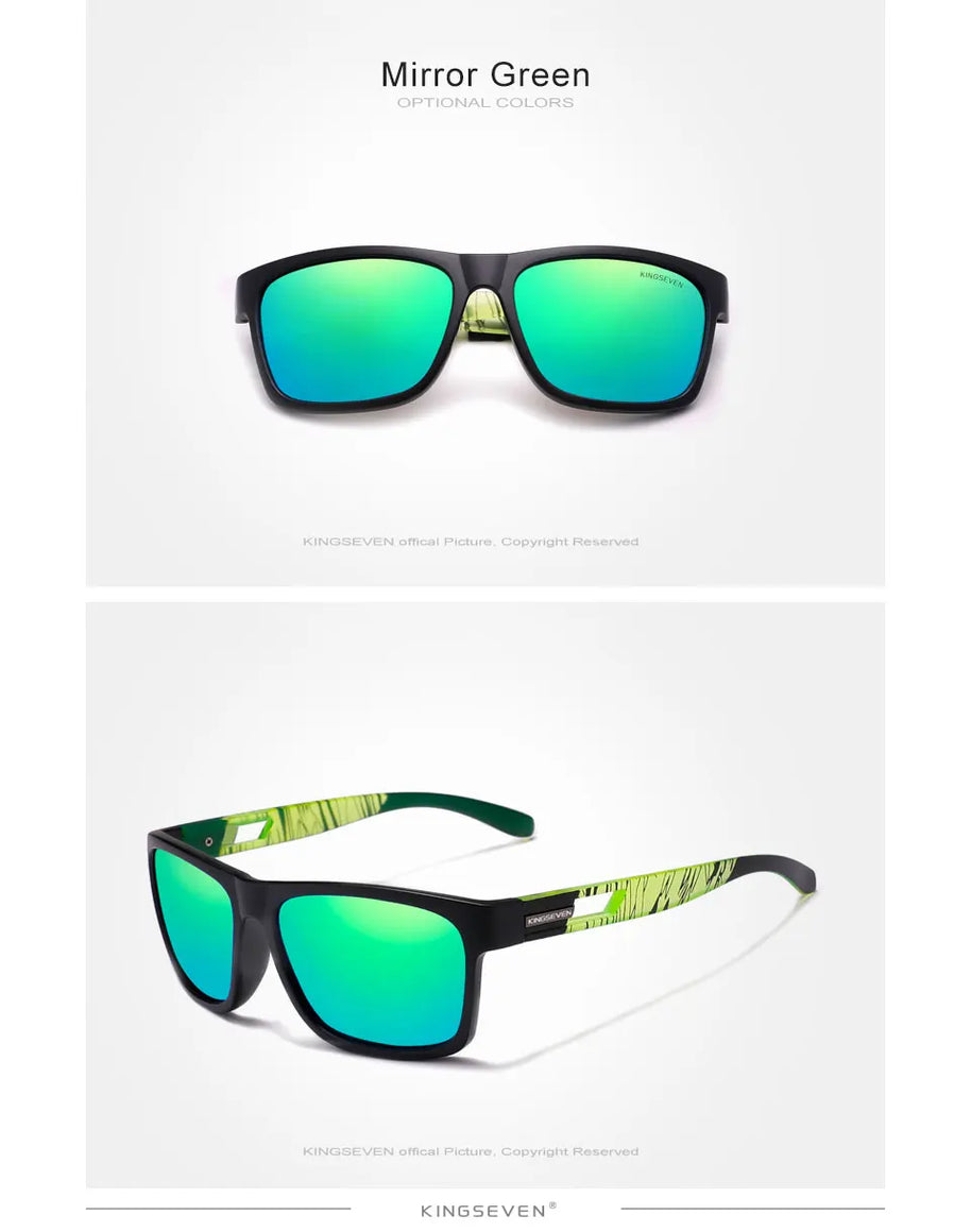 KINGSEVEN 2024 Brand Design Men's Glasses Square Retro TR90 Polarized Sunglasses Women UV Lens Fashion Outdoor Sports Eyewear