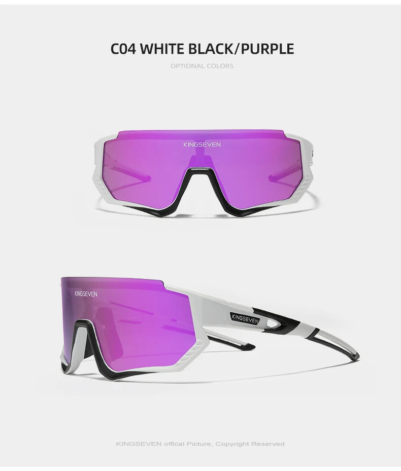 KINGSEVEN Sports Cycling Sunglasses Men Women Mtb Bicycle Glasses UV400 Sunscreen Eyewear Bike Riding Equipment