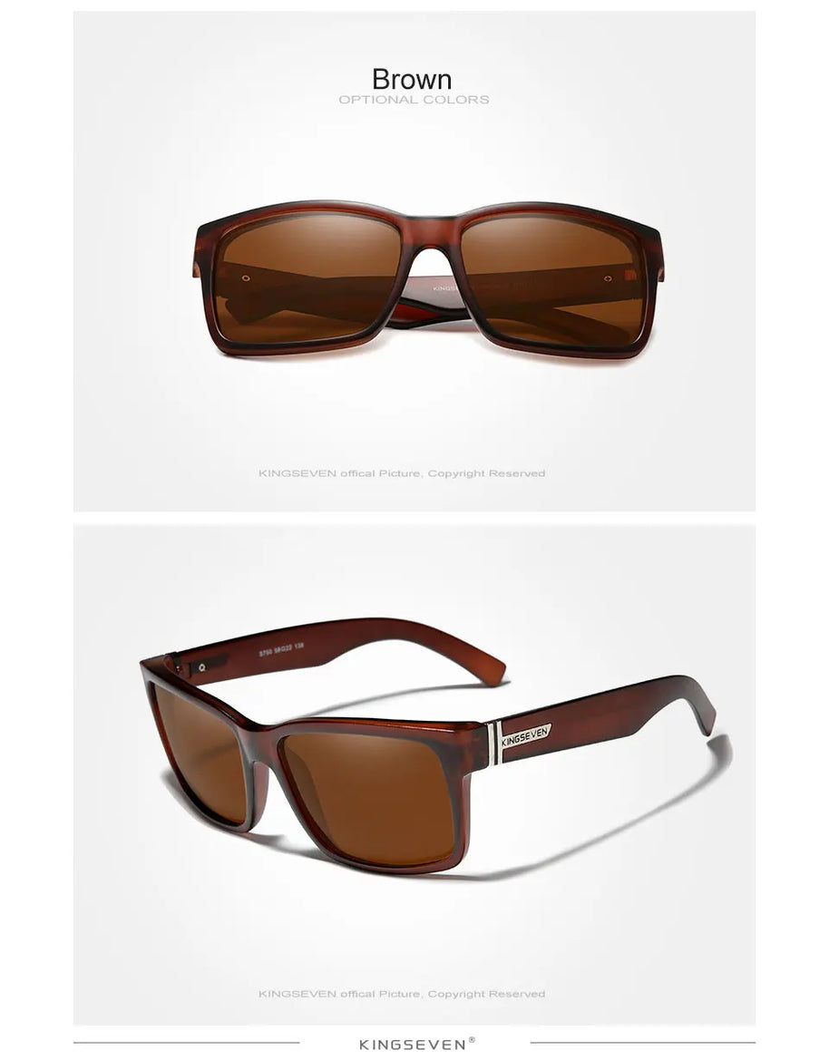 KINGSEVEN Polarized Men's Sunglasses Sports Goggle Mirror UV400 Lens Male Sun Glasses Women Eyewear Protection TR90 Full Farme