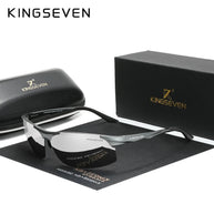 KINGSEVEN Aluminum Sunglasses For Men Driving Mirror Lens UV400 Polarized Glasses Cycling Sports Use High Quality Eyewear