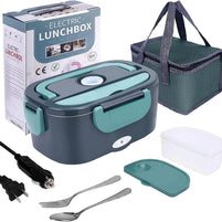 1.5 L 60W Electric Lunch Box Food Warmer Portable Food Heater for Car Or Home - Leak Proof, Lunch Heating Microwave for Truckers