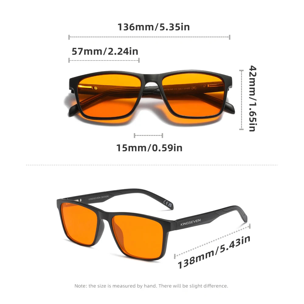 KINGSEVEN Anti-Blue Ray Glasses Men/Women Computer Blue Light Blocking Students Classic Rectangle Frame Business Eyeglasses