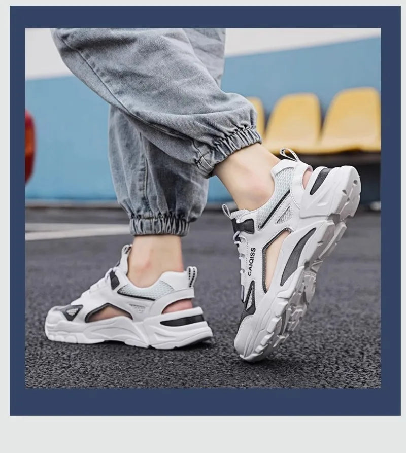 Mens Summer Sandals Breathable Sports Beach Shoes Outdoor Casual Slides for Teenagers TrendyLightweight Footwear New Design