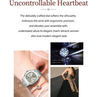 POEDAGAR Top Original Watch For Woman Luminous Date Week Square Ladies Watch Stainless Steel Quartz Women's Watches Female Reloj