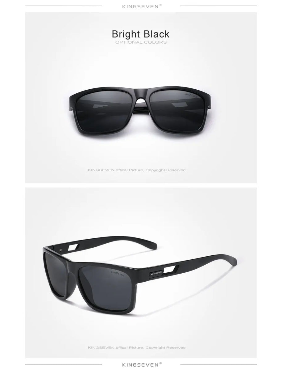 KINGSEVEN 2024 Brand Design Men's Glasses Square Retro TR90 Polarized Sunglasses Women UV Lens Fashion Outdoor Sports Eyewear
