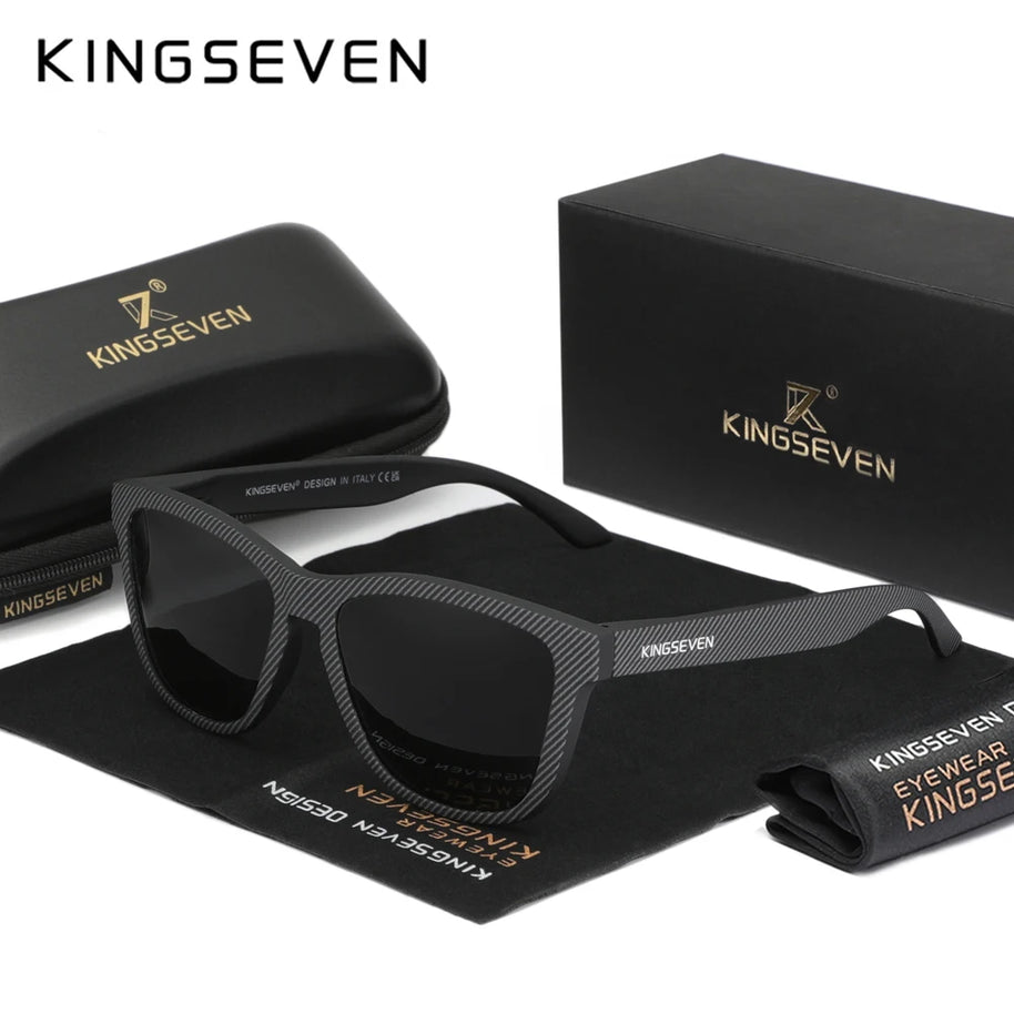 KINGSEVEN Brand Fashion Matte Sunglasses Women Men Polarized Anti-UV400 Lens Glasses TR90 Frame Luxury Outdoor Fishing Eyewear