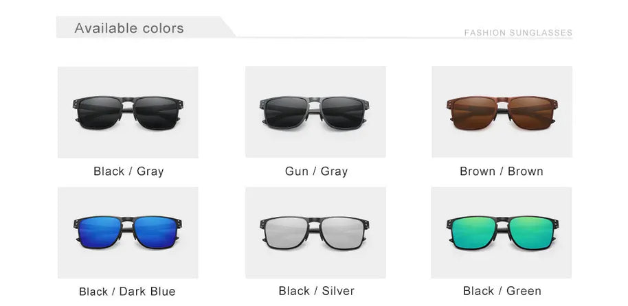 KINGSEVEN Luxury Aluminum Sunglassses For Men Retro Rectang Polarized UV400 Glasses Driving Sports Women New Fashion Accessory