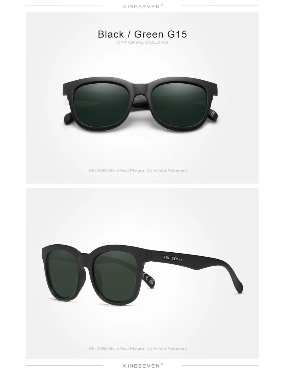 KINGSEVEN Trendy Casual Sunglasses Men Women Full Frame Driving Glasses Polarized UV400 Fashion Vintage Classic Eyewear