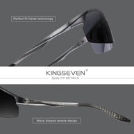 KINGSEVEN Sports Cycling Sunglasses Men Polarized UV400 Driving Glasses Photochromic Anti-Glare Outdoor Riding Vacation Eyewear